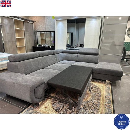 Grey corner sofa bed - l,