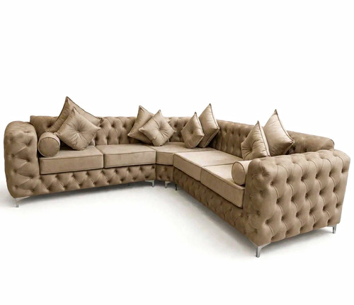 Taupe velvet shape - taupe,