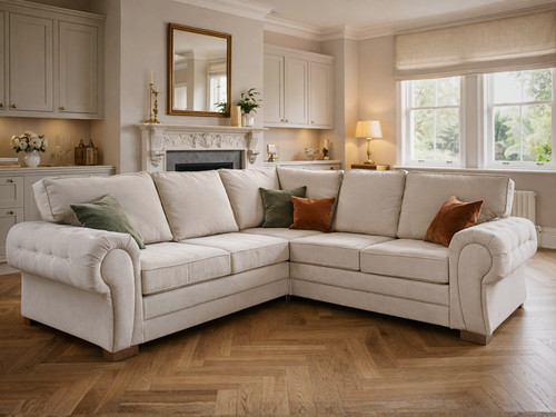 Seville corner sofa bed cream - corner,