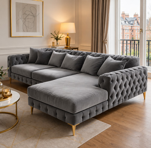 Chesterfield shape chaise - chesterfield,