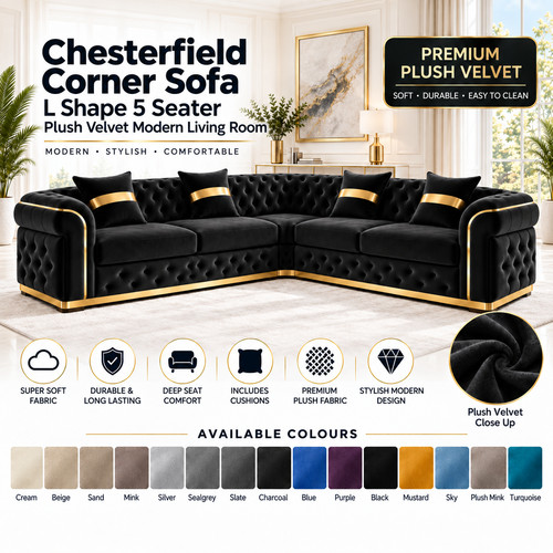 Luxury chesterfield corner - luxury,