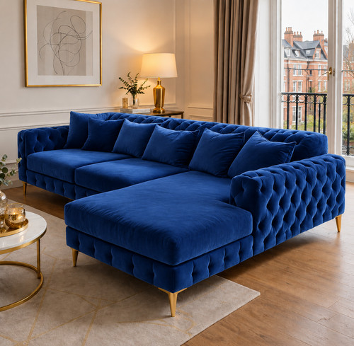 Chesterfield shape chaise - chesterfield,