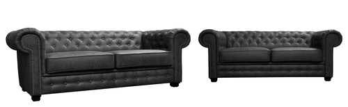Chesterfield astor black faux - black,
