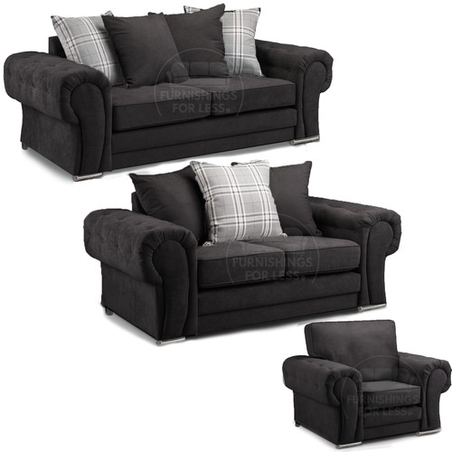 Milan black large - large, sofa